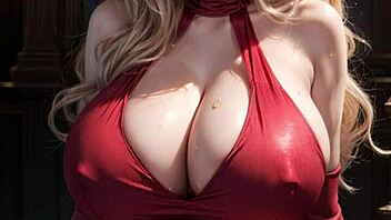 Ai model flaunts massive tits in sexy pose