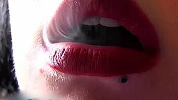 Matte Red Lipstick Smoking Brunette Milf Housewife Fetish