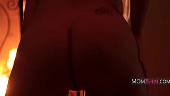 damn jessie rogers sets that curvy fat ass bar high kissing passionately at the bar