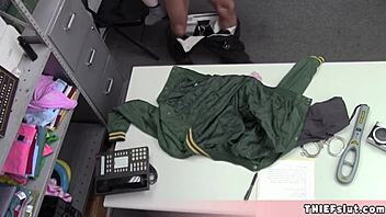 petite blonde teen shoplifter bent over fucked rough by pervy cop