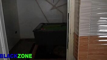 Amateur babe struggles cooking in steamy kitchen scene