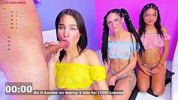 Stunning Friends Worship Massive Cock In Sloppy Deepthroat Session