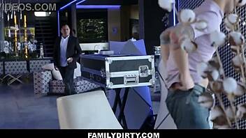 Hot blonde teen lets big cock bro fuck tight pussy