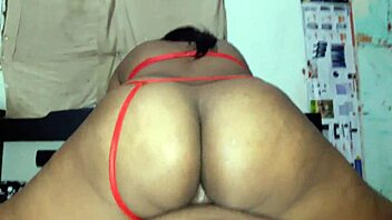 perfect latina ass bounces on cock in red panties