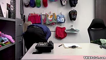 petite blonde teen shoplifter bent over fucked rough by pervy cop