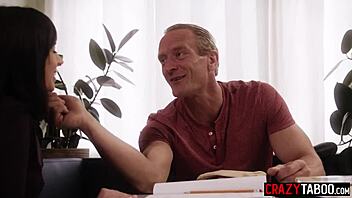 Kinky big dick pounds teen aria valencia's first blowjob chore!