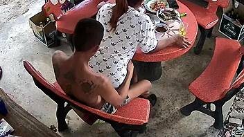 Imagine getting spied on by a friend during rough creampie sex