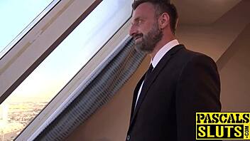 18yo sub ariell throats then anal doggystyle before swallowing jizz