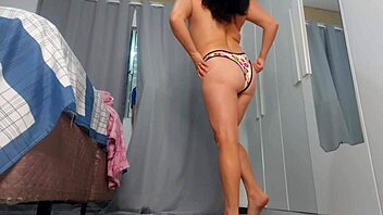 stepdad spies on nude teen but caught stroking behind curtain?