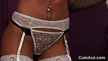 Nasty Peach Gulps Huge Sperm Loads in Wild Facial Bukkake Blowbang Frenzy