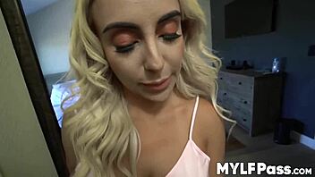 Big Tits Blonde Milf Deepthroats Then Gets Pounded Pov Doggystyle!