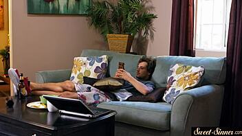 hey watch this busty babe with big tits ride cock cowgirl in classy storyline fantasy