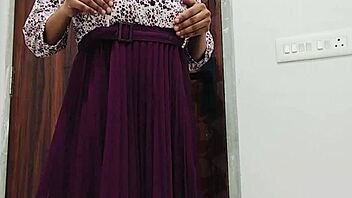 College girl fingers her shaved pussy with big eggplant to creamy orgasm close-up