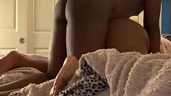 Pounding pregnant ebony bbw pussy bent over rough with monster cock till squirting orgasm!