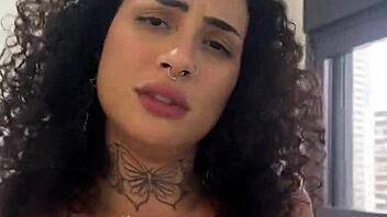 PETITE LATINA BRUNETTE GAGS DEEPTHROAT RIDES COWGIRL ROUGH MISSIONARY CUM ON TITS!