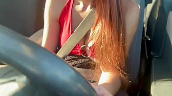 Italian Milf Artemisia Flashes Big Tits Car Ride