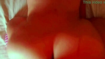 Wife sneaks in to fuck husband's sleeping dad doggystyle creampie pov