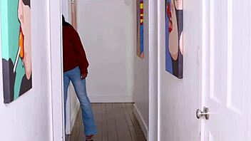 busty ethnic milf straps on for teen lesbian fuck