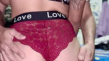 University student visits my room for oiled leggings tease