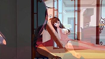 horny teen rides monster cock in wild nature game creampie