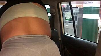 peruvian milf squirts big clit sucking cock in taxi cruising lima streets