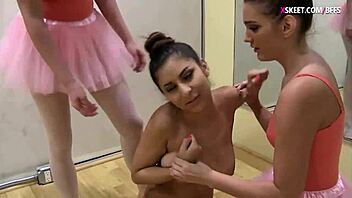 pretty ballerina teens enjoy lesbian fingering and oral