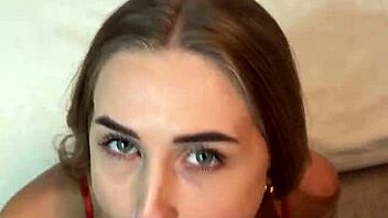 Caught girlfriend masturbating fucked rough cum on face tits sloppy 😩💦🍆