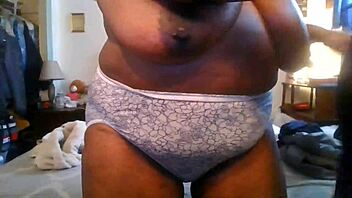 granny slips into her dress teasing the day ahead!