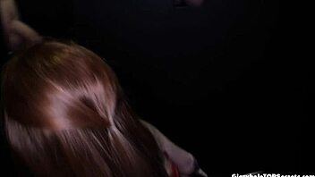 ellie back for gloryhole cum tongue swallow