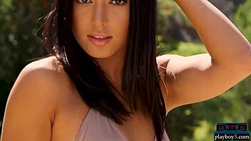 Petite Asian Alexandra Young Strips Lingerie in Softcore Tease