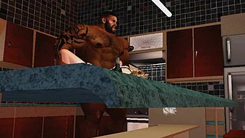 Duane Browns maid takes massive bbc like a champ