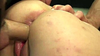 brunette gags hard in rough rope bondage doggy pounding