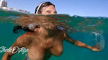 pornstar sheila ortega blows and fucks underwater snorkeling public beach