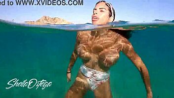 pornstar sheila ortega blows and fucks underwater snorkeling public beach