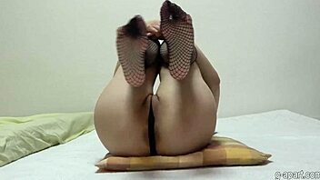 Ever wonder what Japanese Airi's cameltoe looks like stretching in fishnet yoga thong?