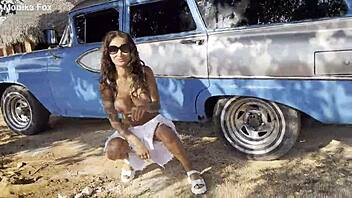 monika fox bares pierced tits pissing shamelessly outdoors