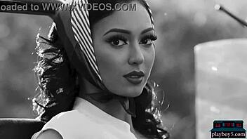 Petite Asian Alexandra Young Strips Lingerie in Softcore Tease