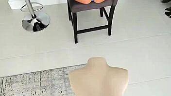 i kept fucking the sex doll big cock pov right in front of horny milf big tits ass