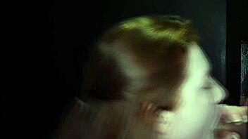 ellie back for gloryhole cum tongue swallow