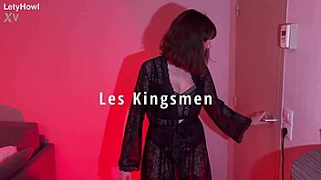 Six guys gangbang one slut's gaping ass interracial double