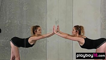 hey check flexible dakota burd's big boobs tease on ring