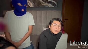 Sexy nurse milks cum from three patients doggystyle group