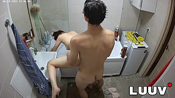 foxy and esteban debut their steamy shower fuck on reality cam