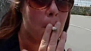 Watch my wife puff on that cigarette seductively.