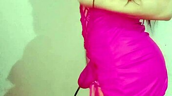 Horny Latina Teen Masturbates Squirting In Pink Dress