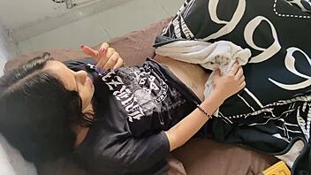 gf masturbating turns into wild spanish dorm pounding