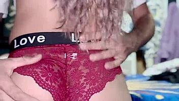 University student visits my room for oiled leggings tease