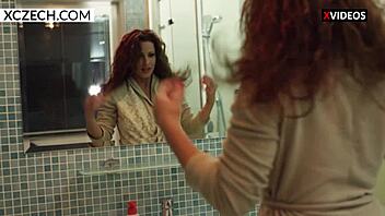 hey sexy czech milf shake those huge tits in shower tease