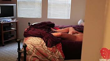 hot siri rubs wet clit in solo dildo pussy fucking play