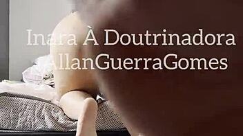 Ebony Femdom Inara Trains MMA Fighter's Tongue on Her Pussy and Toes!